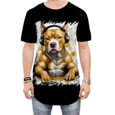 Imagem de Camiseta Longline Pitbull com Headphones 4 - Kasubeck Store®, G