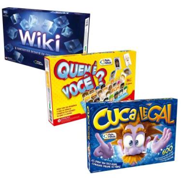 Imagem de COMP Kit 3 Jogos Educativos Pais e Filhos: Wiki, Quem é Você e Cuca Le