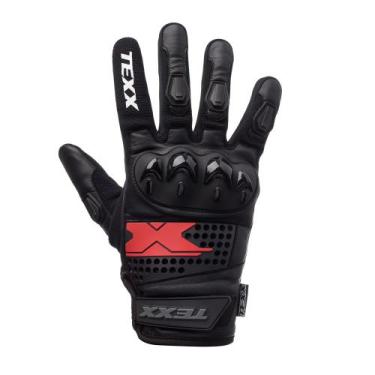 Imagem de Luva Texx Old Shoot Couro Masculina Proteção para Moto com Reforço e A