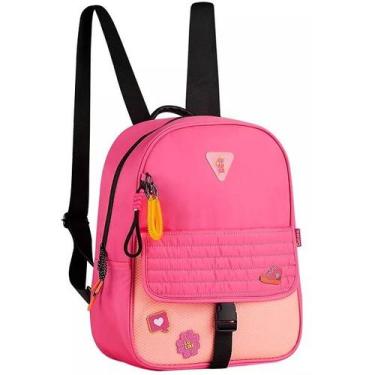 Imagem de Mochila Escolar de Costas NYLON Luluca Lulike PINK LU2959