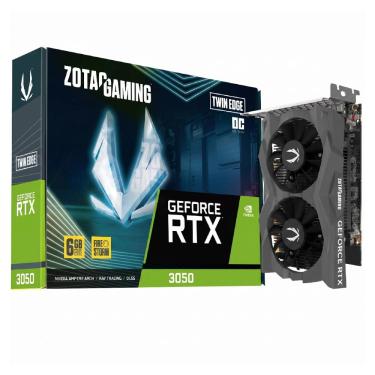 Imagem de Placa de Vídeo GeForce RTX 3050 6GB GDDR6 96bits - Zotac Twin Edge OC ZT-A30510H-10A