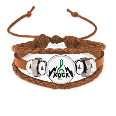 Imagem de un brand Pulseira de couro com notas altas Rock Roll