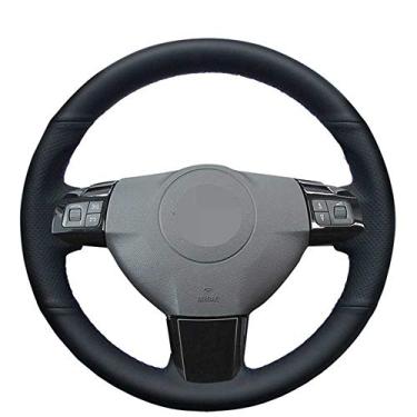 Imagem de SAXTZDS Capa de volante de couro para carro "faça você mesmo", adequada para Vectra (C) Zaflra (B) Opel Astra (H) 2009 a 2004 Signum 2005