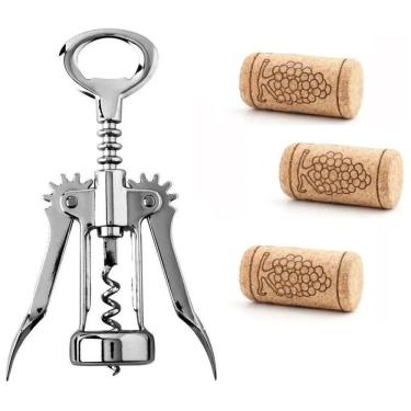 Imagem de Abridor De Garrafas Saca Rolhas De Vinho Alavanca Cerveja