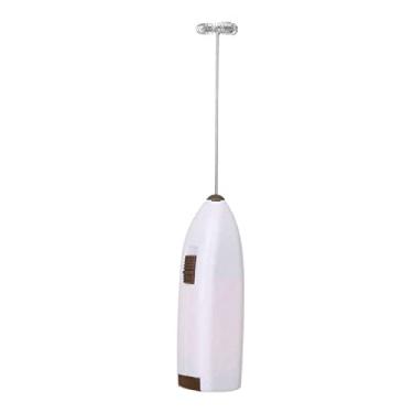 Imagem de Mini Mixer a Pilas Inox Misturador Shake Café Chá Bebidas (Branco)