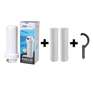 Imagem de Filtro De Agua Para Caixa D'água Poe Bbi Cavalete Caixa Dagua + 2 Refis + Chave