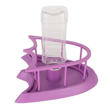 Imagem de Alimentador Automático de Água para Répteis, PP Evita Contaminação Fácil Limpeza Cerca Roxa Alimentadores de Répteis Bebedouro Com Garrafa para Tartaruga (L NW-13)