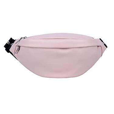 Imagem de Bolsa de ombro a tiracolo bolsa de cintura masculina e feminina moda mais com bolsa de cintura brilhante bolsa de ombro mensageiro, rosa, One Size