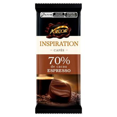 Imagem de Chocolate Arcor Inspiration Cafés 70% de Cacau Espresso 80g