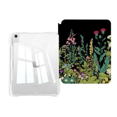 Imagem de Capa destacável para iPad Air de 11 polegadas (M2 6th 2024, M3 7th 2025), iPad Air 5ª/4ª geração, capa de 10,9 polegadas, suporte de três dobras com suporte para lápis, capa rígida transparente