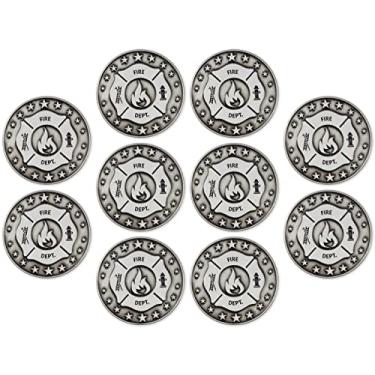 Imagem de Fire Fighters Love Expression Coin, Bulk Set of 10 Keepsake Pocket Tokens of Prayer & Divine Protection for Men & Women, Religious EDC Coin for Public Servants, Thinking of You Gift of Appreciation