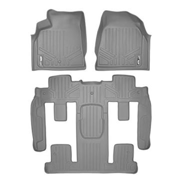 Imagem de MAXLINER Conjunto de 2 linhas de forro cinza de ajuste personalizado compatível com GMC Acadia/2017 Acadia Limited/2009-2010 Saturn Outlook (2ª fileira)