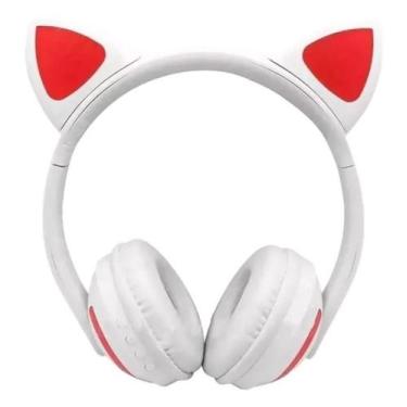 Imagem de Fone De Ouvido Bluetooth De Gatinho - Branco - Exbom