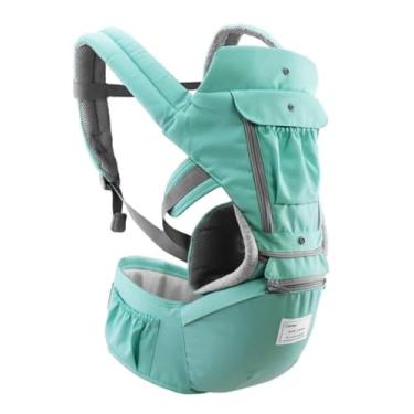 Imagem de Canguru Ergonômico Multifuncional para Bebês de 0 a 36 Meses, Várias Posições, Bolsos Externos (Verde)
