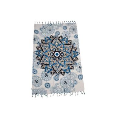 Imagem de Canga de praia Olho grego/ Mandala olho grego em poliéster - Corpo Dou