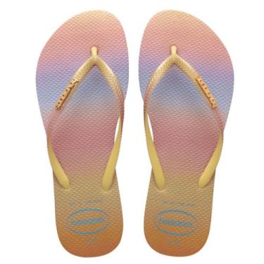Imagem de Chinelo Havaianas Slim Gradient Sunset, Amarelo limão, 41/42