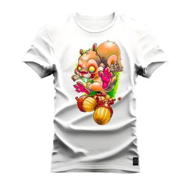 Imagem de Camiseta Plus Size Algodão Premium T-Shirt Coelho Pata Rosa - Nexstar,