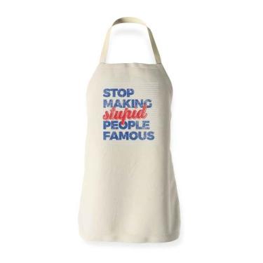Imagem de Avental Stop Making Stupid People Famous - Studio Geek