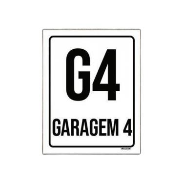 Imagem de Kit 3 Placas Sinalização Ambiente Indicativo G4 Garagem 4