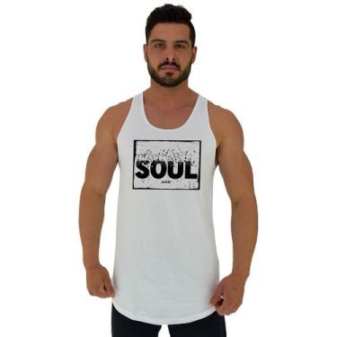 Imagem de Regata Longline Estampada Masculina MXD Conceito Soul, Branco, GG, Mas