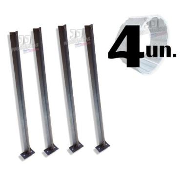 Imagem de Poste Galvanizado para concertina 30cm base - 4 unid. - JJ