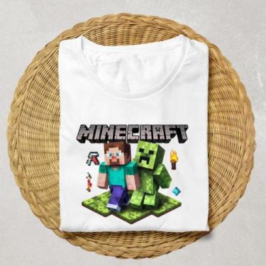 Imagem de Camiseta Adulto Infantil Minecraft, roblox- poliéster, jogo, camisa ga