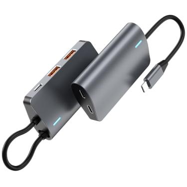 Imagem de Govalue Hub USB 3.2 geração 2 10Gbps com 2 USB C 3.2, 2 USB-A 3.2, carregamento PD 100W, hub USB C extensor de 5 portas para MacBook Pro/Air, iPad Pro, iPhone 15/16/Pro/Max, HP, Dell, Acer
