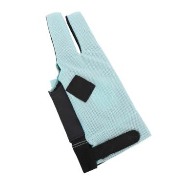 Imagem de Luva de Bilhar, Luva de Piscina de 3 Dedos, Respirável, Alta Elasticidade, de Grade, Taco de Sinuca, Luva Esportiva Com Gancho e Laço (Verde claro)