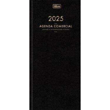 Imagem de Agenda Executiva Costurada Diária 12,3 x 27,5 cm Comercial 2025 Tilibra Ref 50016