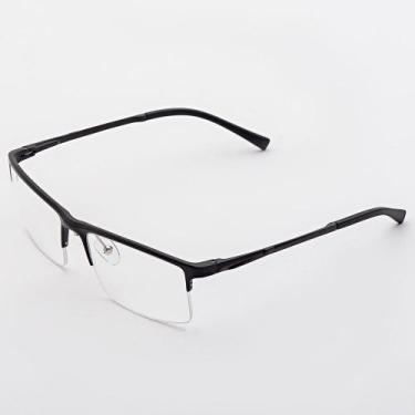 Imagem de Armação Óculos de Grau Masculino Alumínio Retangular Ítalo- Óculos Sun