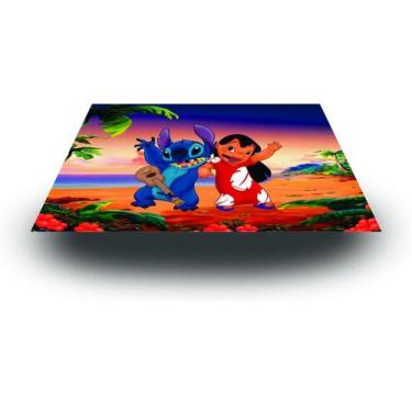 Imagem de Tapete Retangular Sublimado , Lilo e Stich, Tapete quadrado, Tecido Ta