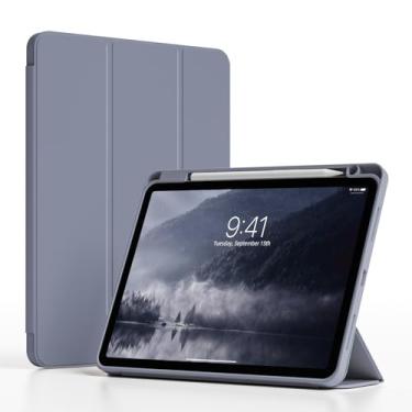 Imagem de GKABXY Capa para iPad Air 11 polegadas M2/M3 (2024/2025), iPad Air 5ª/4ª geração (2022/2020) 10,9 polegadas - capa à prova de choque com carregamento e suporte para Apple Pencil 2, despertar/hibernar