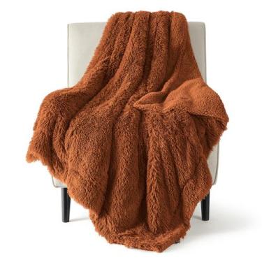 Imagem de Cobertor Felpudo Bedsure - Laranja Queimado - 50x60cm