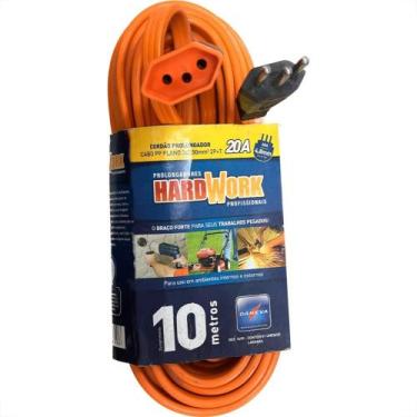 Imagem de Extensao Daneva Pp Hard Work 2 Polos + Terra 20A. 2,5Mm Laranja - 10M