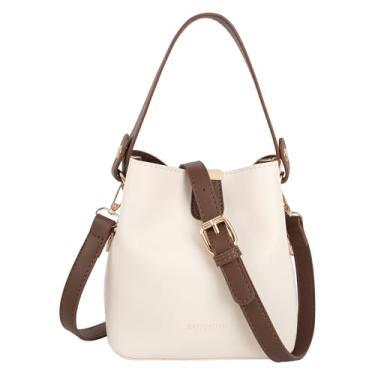 Imagem de LABANCA Bolsa feminina retrô de crocodilo com estampa de crocodilo bolsa de ombro feminina PU bolsa carteira transversal, 08424 Branca, One Size