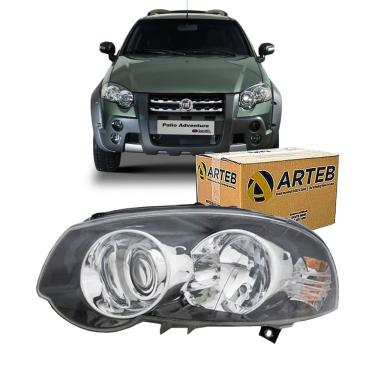 Imagem de Farol H1/h7 Weekend Adventure Molduras Central Do Bloco Eliptico Metalizadas Lado Esquerdo Ar Strada