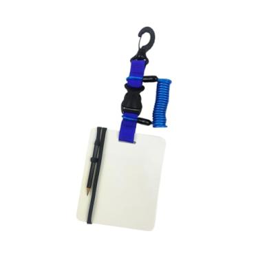 Imagem de kowaku Escrevendo ardósia para escrita subaquática Slate com lápis, placa escrita à calada Scuba no de notas, Bombeiros subaquáticos, Azul