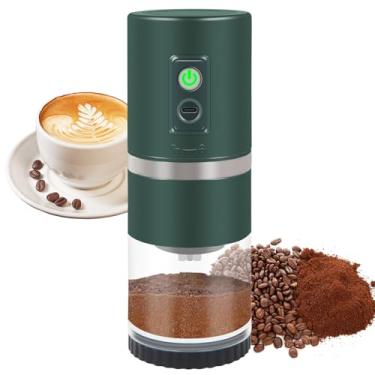 Imagem de TDFCBFSAIL Moedor De Café Elétrico Portátil, Moedor De Café Cônico De Aço Inoxidável Com 45 Configurações Ajustáveis, Moedor De Grãos De Café Recarregável Para Casa, Viagens, Camping, Escritório - V