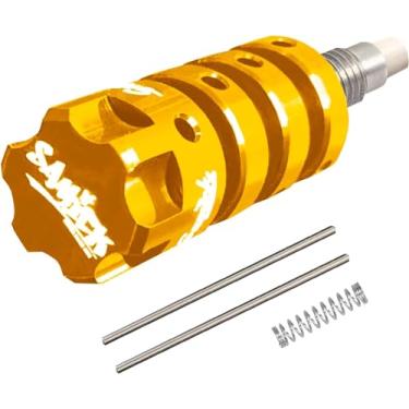 Imagem de SAMICK SPORTS Desentupidor de almofada para arco recurvo, parafuso de liga de alumínio em botão preasure de absorção de choque (ouro)