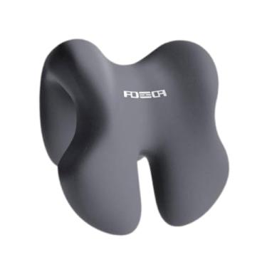 Imagem de Kokiya Apoio de cabeça para cadeira de escritório, travesseiro para cochilo, cadeira de mesa, suporte de pescoço, travesseiro ergonômico de espuma, Cinza Escuro