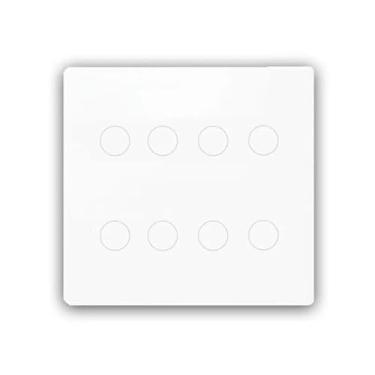 Imagem de Interruptor Brasil 4x4 4/6/8 Gang Tuya WiFi Smart Life Light Wall Touch Sensor por Alexa Dot Gogle Home Voice Control-Branco 8 Gang
