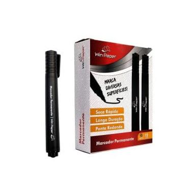 Imagem de Marcador Permanente para Retroprojetor, 12 Unidades, Preto, 13,5cm x 3cm