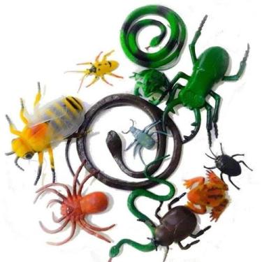 Imagem de O Kit Insetos em borracha 12 Peças No Saquinho - TOYS