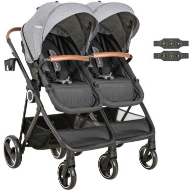 Imagem de Carrinho Kiddo para Gemeos Duplo Cosmos Melange Grafite