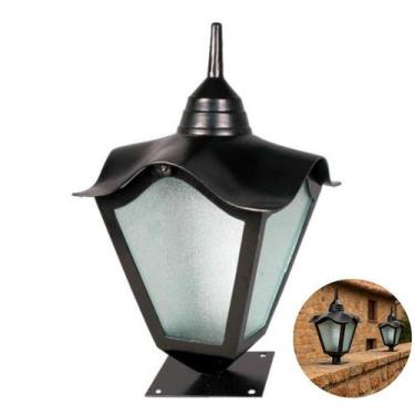 Imagem de Luminária para Muro Romana Externa em Alumínio - Luminárias Coloniais