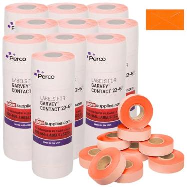 Imagem de 2212 Flou. Etiquetas de preço vermelhas para pistola de preço Garvey 22-6/22-7/22-8 – 90 rolos, 110.000 etiquetas de marcação de preço