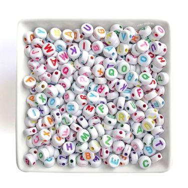Imagem de Miçanga Letras Coloridas Redonda - 435 pçs - Meu Arco-Íris Miçangas e 