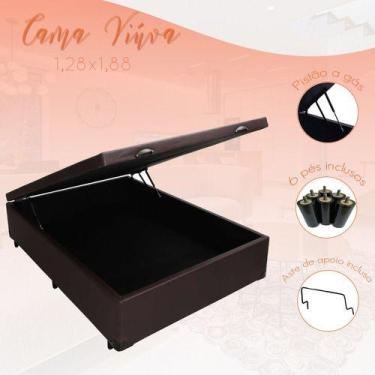 Imagem de Cama Viuva Box Baú 128x188 - So1clique, Marrom