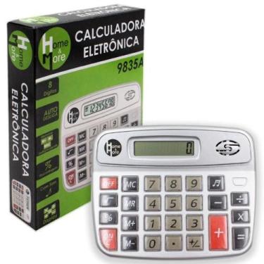 Imagem de Calculadora eletronica 8 digitos com som a pilha 15,3x12cm - HM COMERC