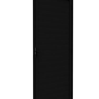 Imagem de Porta de Alumínio de Giro Lambri com Maçaneta 215cm X 85cm Lucasa Ideale Preto
